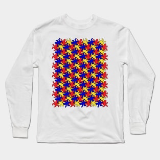 Escher Reptiles Primary Colors Long Sleeve T-Shirt